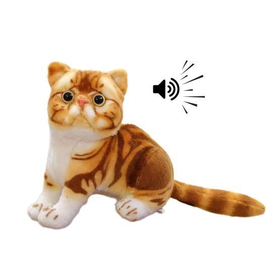 Simulated Kitten Plush Doll Lifelike Stuffed Animal with Air-Purifying Bamboo Charcoal Skin-friendly Cat Plushies Gifts for Girls Boys