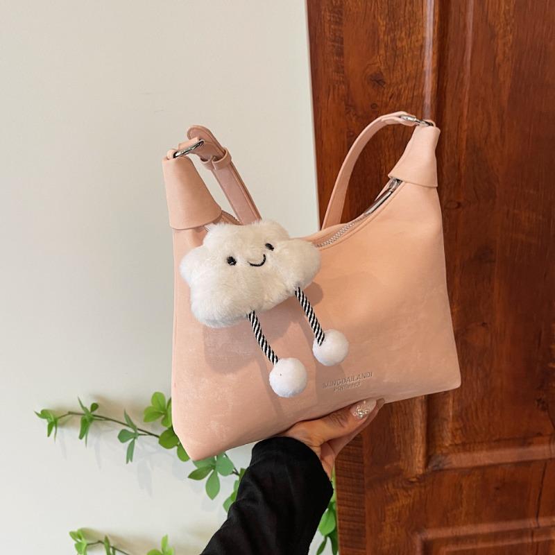 New trendy personalized commuter with pendant shoulder messenger bag zipper bow buckle women's bag