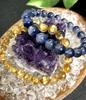 RELIGHT Amethyst Quartz Crystal Natural Stone Pebbles Power Stone for Purification Set Ornament Lucky Charm Cluster 3-Piece 101g-150g…