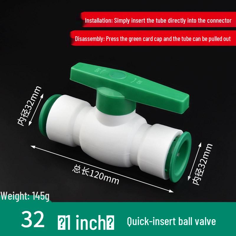 PPR Water Pipe Quick Connector, 4 & 6 Points, No-Melt, Direct Plug-In, 20/25 PE for Cold/Hot Water