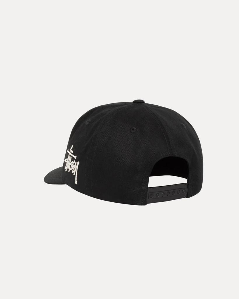 Stussy Mid-Depth Chenille S Snapback Black