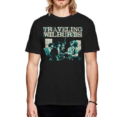 T-shirt Ufficiale The Traveling Wilburys Performing Uomo Unisex