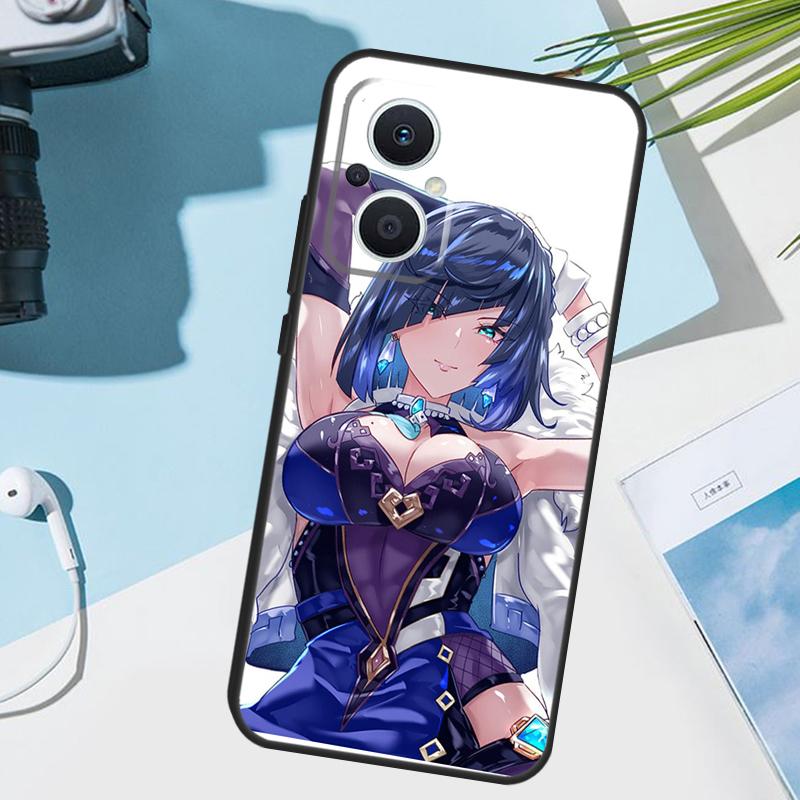 Genshin Impact Yelan Case For OPPO Reno 13 13F 12 11 F 8T 7 8 10 Pro OPPO Find X8 X6 X3 Pro X5 Lite Cover Funda