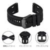 Ayadoo 22mm Silicone Watch Quick Release Waterproof and Sweatproof Replacement Strap Two-Tone Band, Black/Black