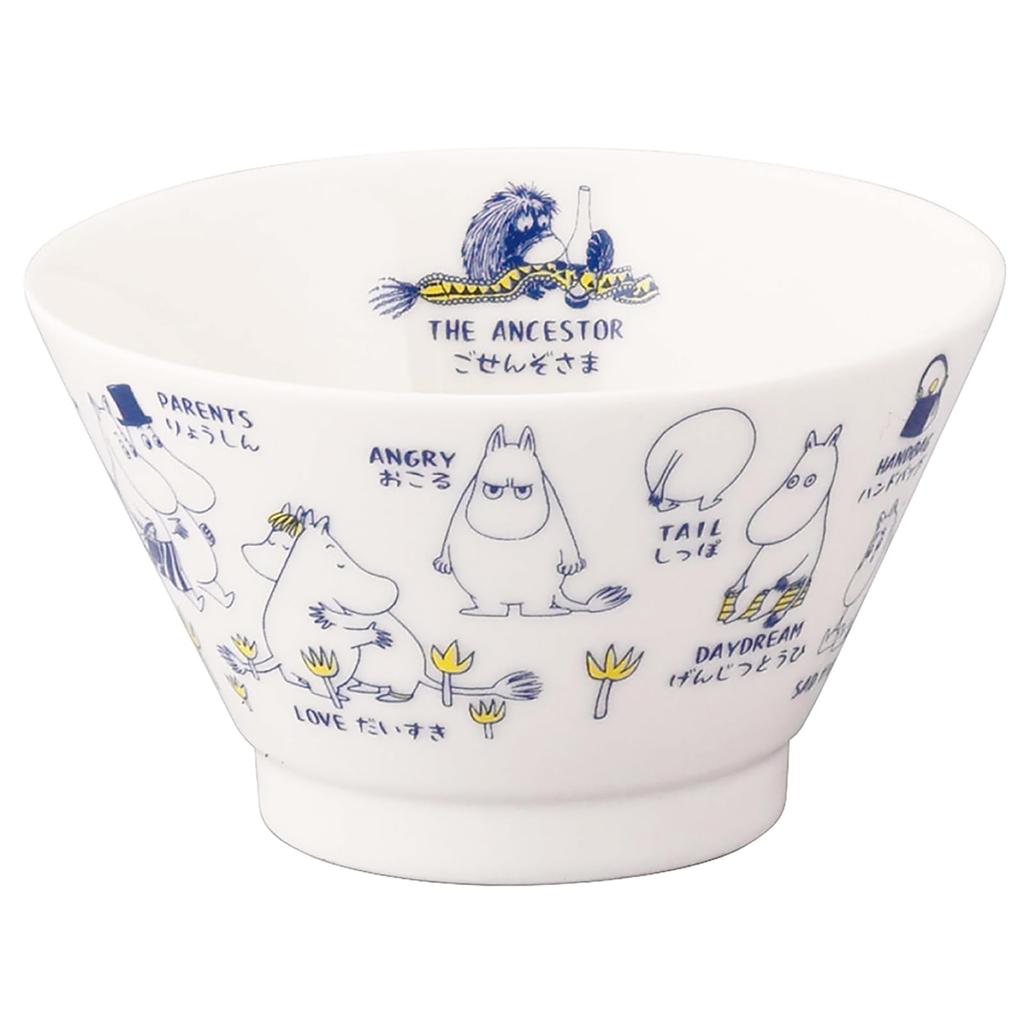 MOOMIN Rice Bowl 12cm Moomin Microwave Safe Ceramic Rice Bowl Goods Made In Japan AREKORE White (Moomin) MM14001-351