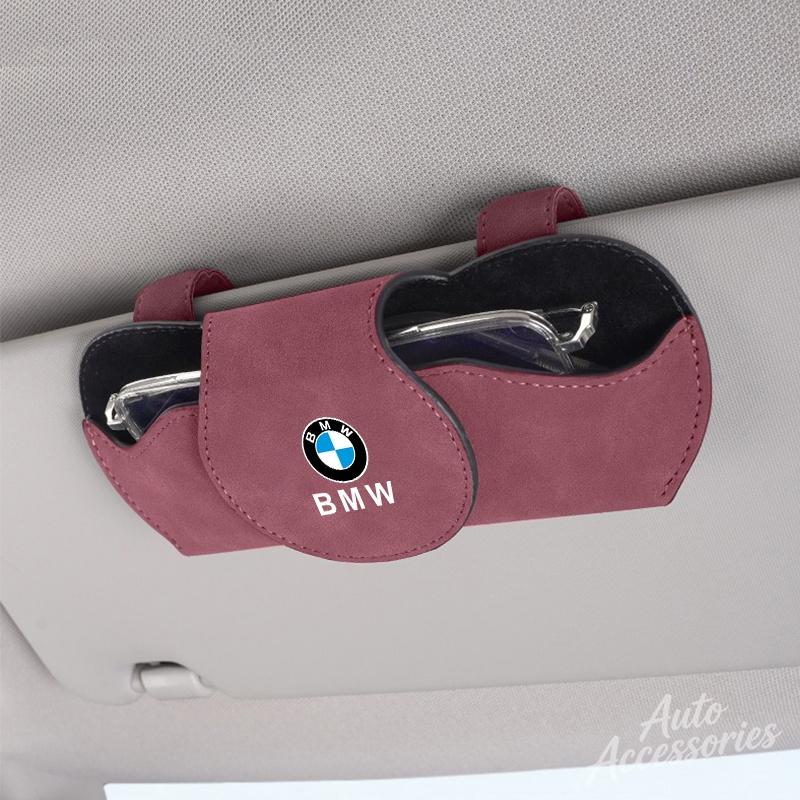 Suede Car Glasses Clips Sun Visor Convenient Storage Glasses Clips For BMW E39 E46 E90 F10 F11 F20 F30 F34 G20 G21 G38 X1 X3 X5 ulbn07