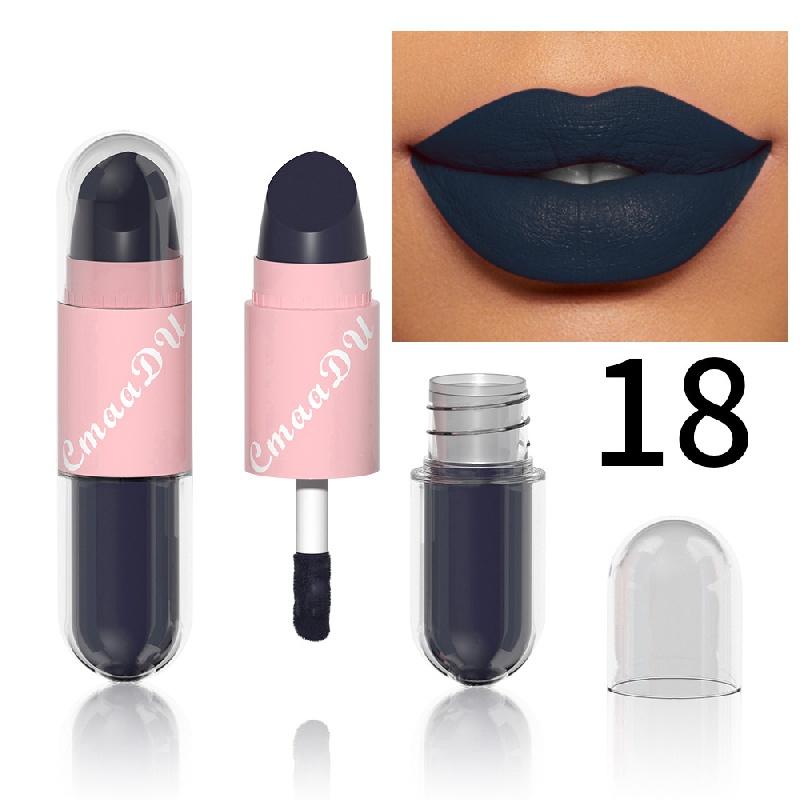 Double Head Matte Lipstick Lip Gloss Red Lipstick Waterproof Long Lasting For Halloween Masquerade COSPLAY Party Makeup Valentine's Day Gifts