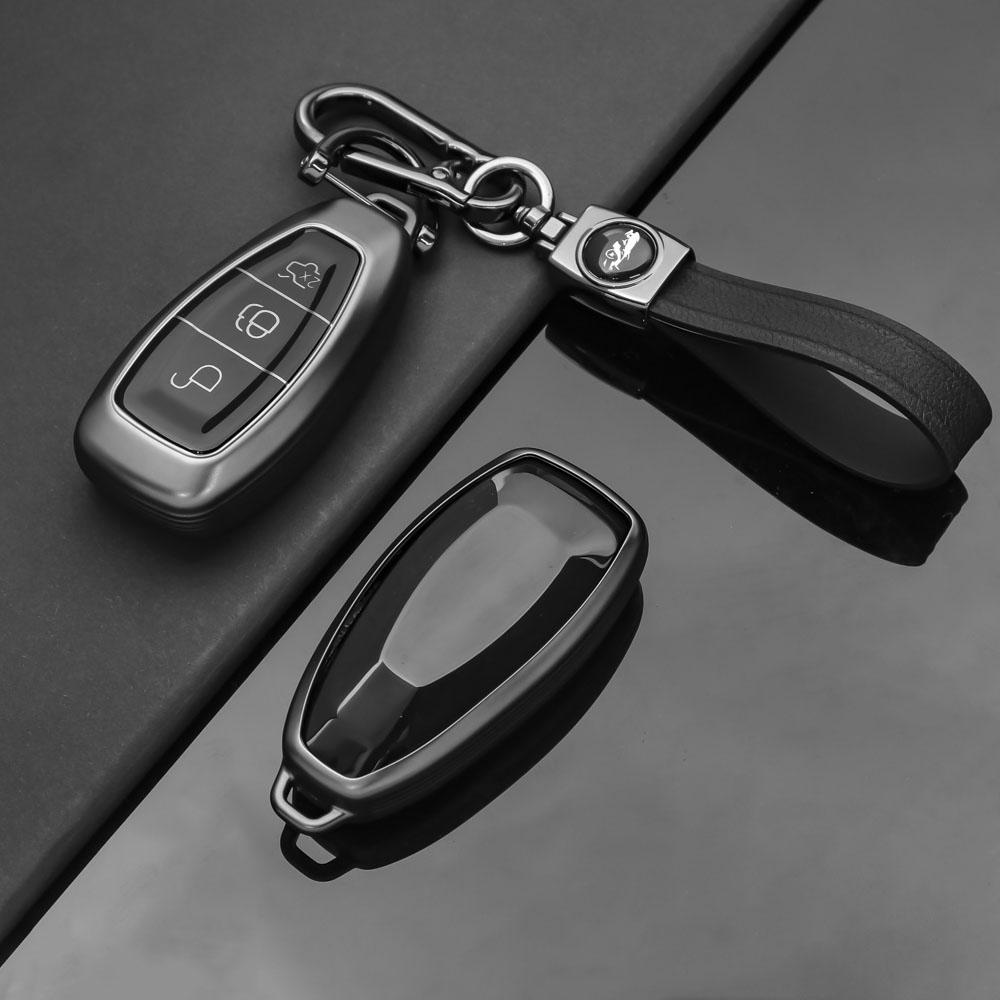 Nlbn7 3 Buttons Key Cover For Ford Transit Custom Mondeo Fiesta Kuga ST Line MK3 Focus 3 Station Wagon Ecosport Case Key Protection