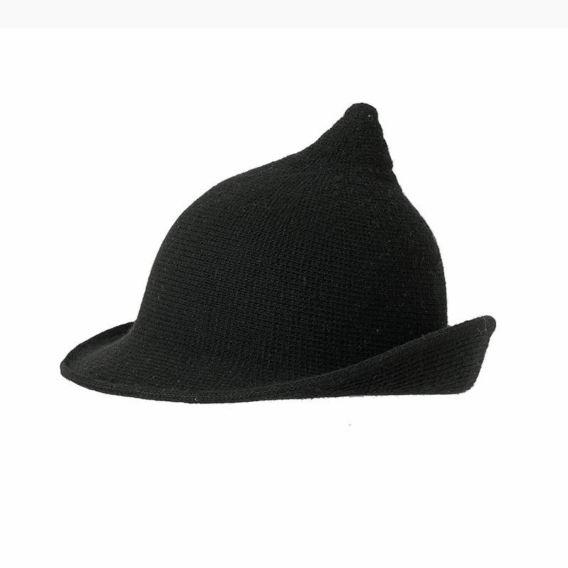Halloween Hat Witch Hat Foreign Trade Foldable Wool Knitted Hat Pointed Witch Hat Tide