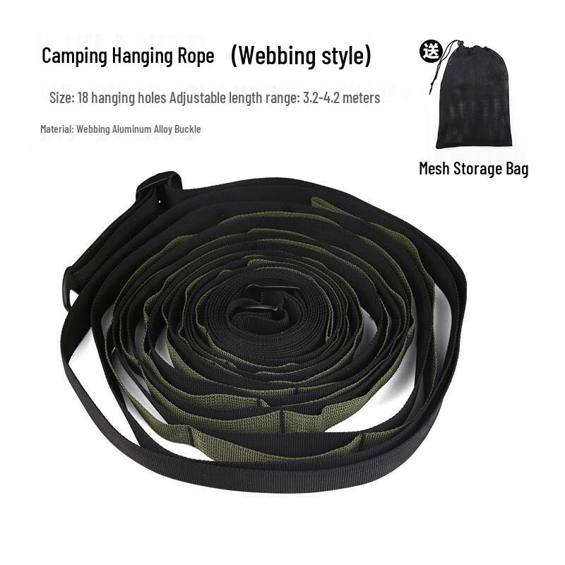 Outdoor Camping Portable Leather Clothesline