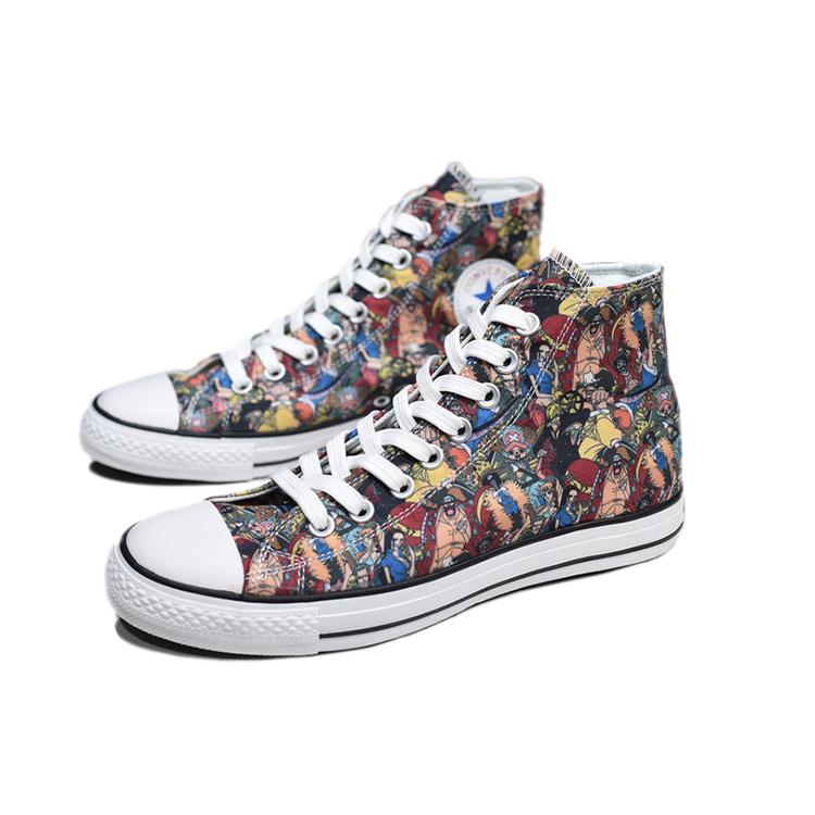 Converse One Piece X Converse Chuck Taylor All Star 100 Pt Hi Tênis de Lona Multicolorido 1CK827