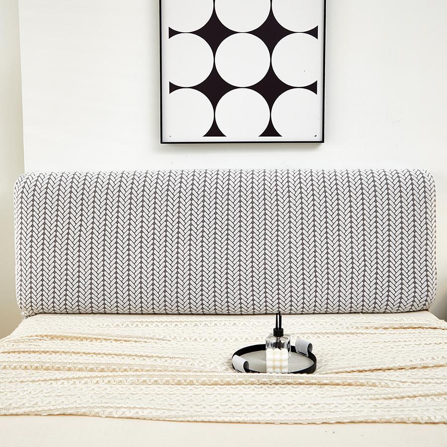 1 Pc Headboard Cover Elastic Jacquard Bedside Cover For Bed In Bedroom Easy To Clean Headboard Cover