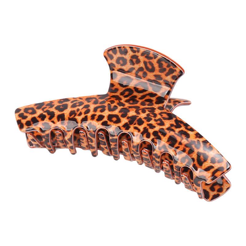 Retro bambusová šperková spona do vlasů s leopardím potiskem