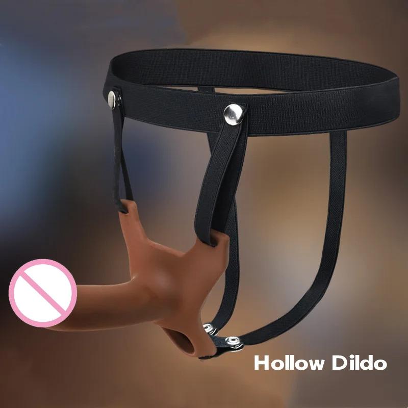 Harnais de godemichet creux à sangle – Jouet pour adultes portable pour hommes, femmes et couples | Conception non vibrante pour le jeu lesbien/gay