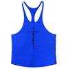 Men's European & American Muscle Gym Vest with Thin 1cm Straps - 100% Cotton