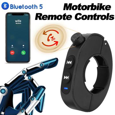 Motorcycle Bluetooth Remote Control Waterproof Handlebar Media Button Wireless Music Controller
