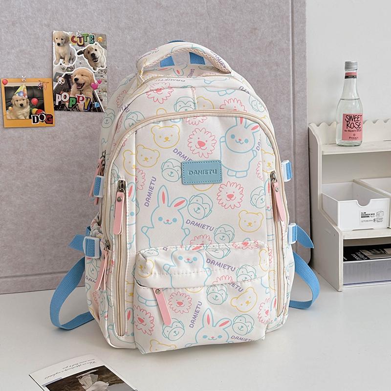 Graffiti Print Backpack Women's Backpack Large Capacity Student Schoolbag