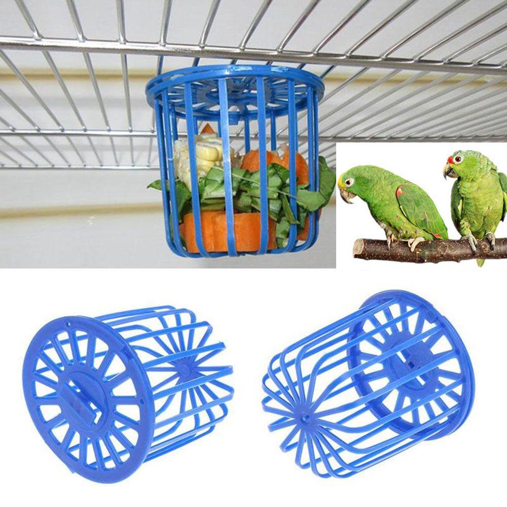 Basket Fruit Vegetable Holder Cage  Accessories Pet Bird Parrot Feeder Hanging Basket Container
