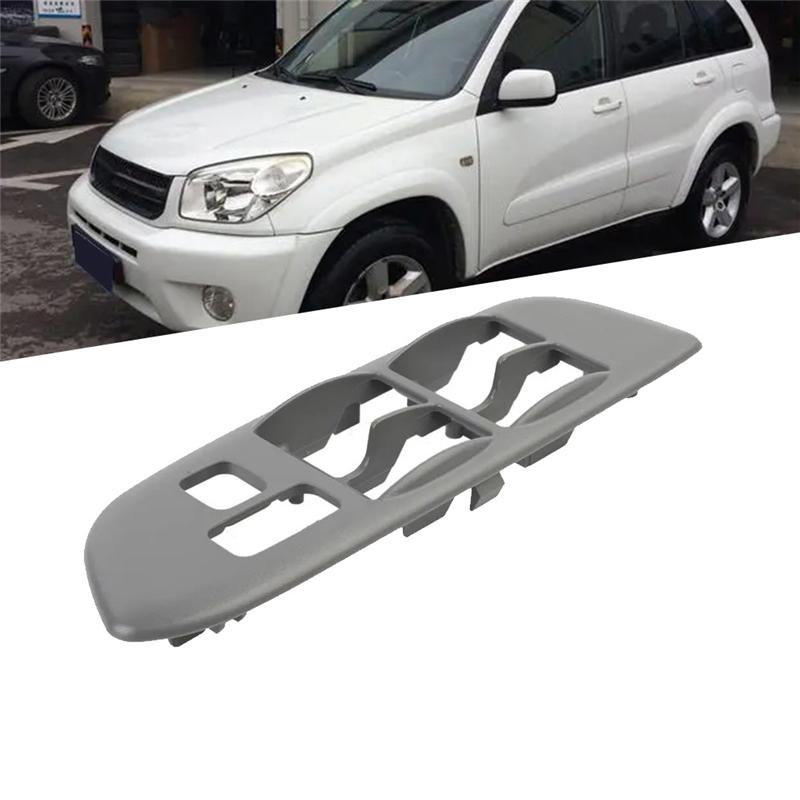 M93K-Left Front Armrest Upper Panel 74232-42080-B0 For Toyota RAV4 2001-2004 Window Lift Switch Bezel Trim Cover 7423242080