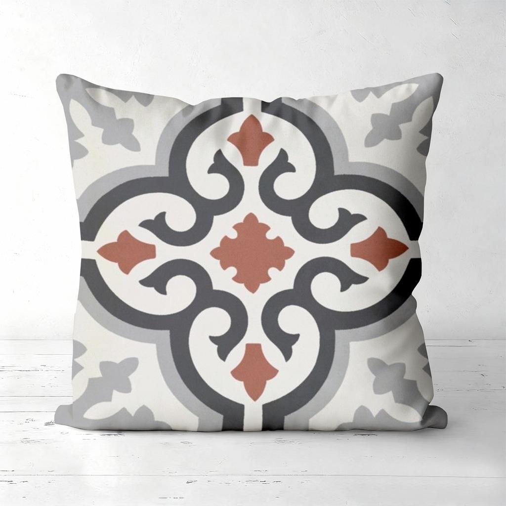 Bohemian Tile Pattern Decorative Throw Pillow Covers Pattern Cushion Cover Suitable for Sofa Bedroom Car Pillow Cover
