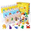 Zology Clay Set with Modeling Tools and Animal Kingdom Colored Day Handmade Clay Toys for Boys and Birthday Gift 12-Piece Instructions, Air-Dry Clay,