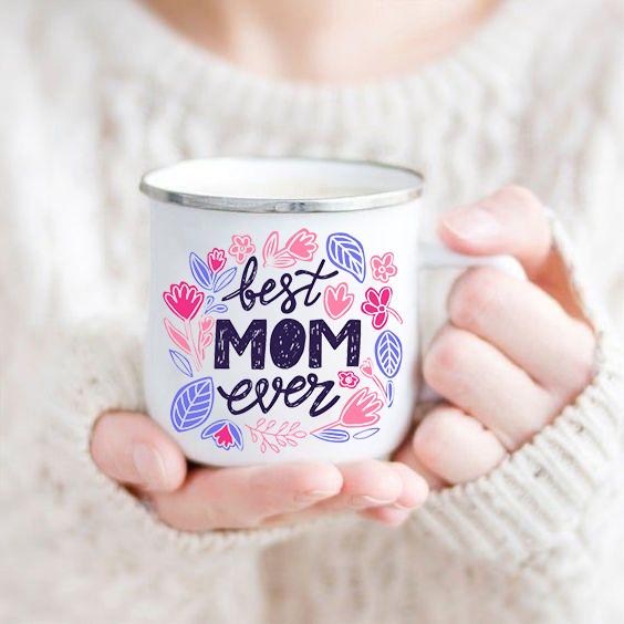 Mothers Day Gift for Mom Mommy Birthday Gifts Best Mom Ever Mug Mommy Coffee Mugs Mother Drink Cup Tea Enamel Cups