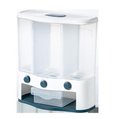 Wall Mounted Dry Food Dispenser Grains Rice Bucket Rice Storage Tank Space Saving Containers for Kitchen Gadget