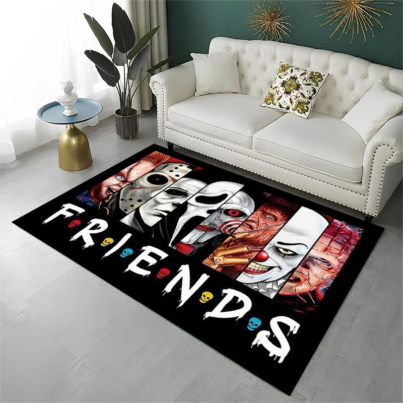 Horrorfilm-Charakter Chucky S-Scream Cartoon Teppich für Spielzimmer Schlafzimmer Wohnzimmer Sofa Heimdekoration, Teppich rutschfest