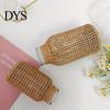 Table Vase Flower Handmade Straw Woven Anti-broken Japanese Style Glass Plant Pot Decoration Scene Layout Prop