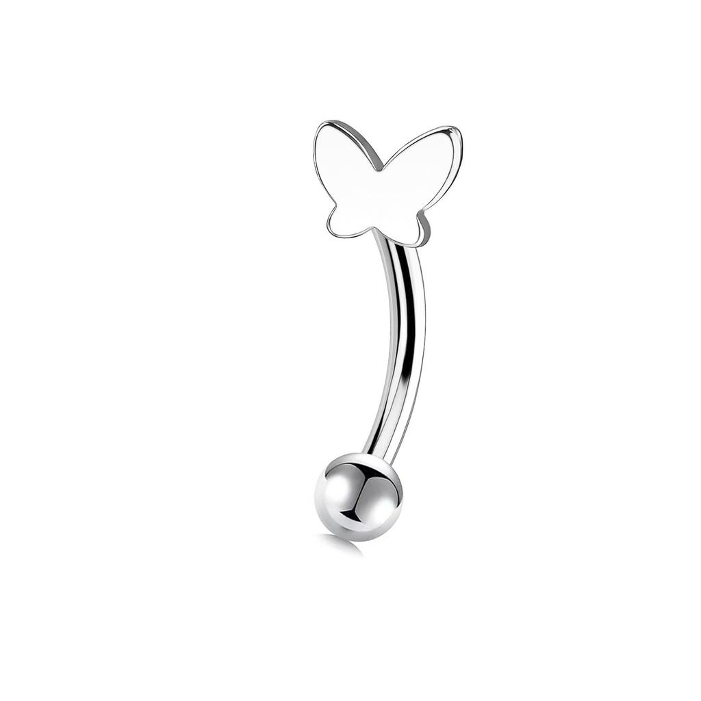 Stainless Steel Eyebrow Pins, Moon-shaped, Heart-shaped, Five-pointed Star-shaped Ear Bar Pins