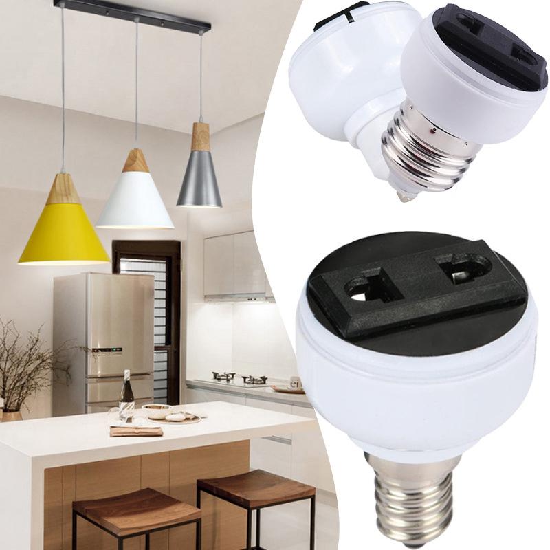 1Pc Universal E27 Abs Us/Eu/Au Plug Conector Suporte de Lâmpada Luminária Base de Lâmpada Adaptador de Parafuso Soquete de Lâmpada Portátil Branco