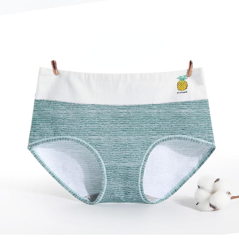 

Хлопковое бесшовное нижнее белье с высокой талией, эластичное нижнее белье, подтягивающее живот, женские трусы с принтом XL