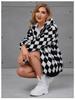 2022 European & American Women's Hooded Faux Fur Plaid Coat