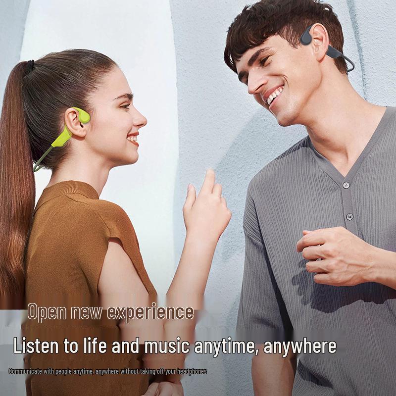 S1 True Bone Conduction Bluetooth Earphones - IPX5 Waterproof, 9h Battery, Ideal for Running & Cycling.