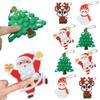 1-10Pcs Christmas Pop Keychains Silicone Bubble Pendant Xmas Tree Ornaments Kids New Year Party Gift Favors Squeeze Keychain