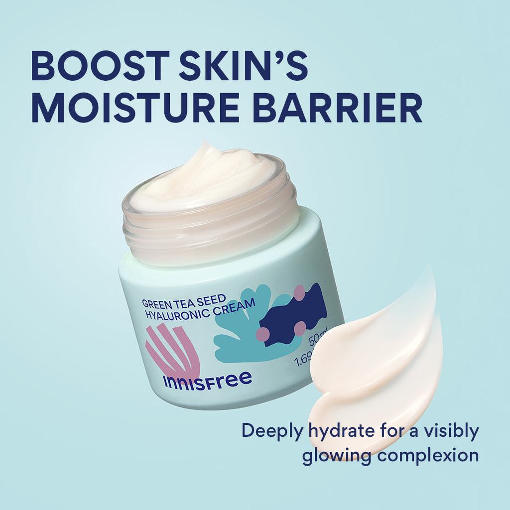 Innisfree Grüntee-Samen-Hyaluronsäure-Creme 50 ml (Feiertagsversion)