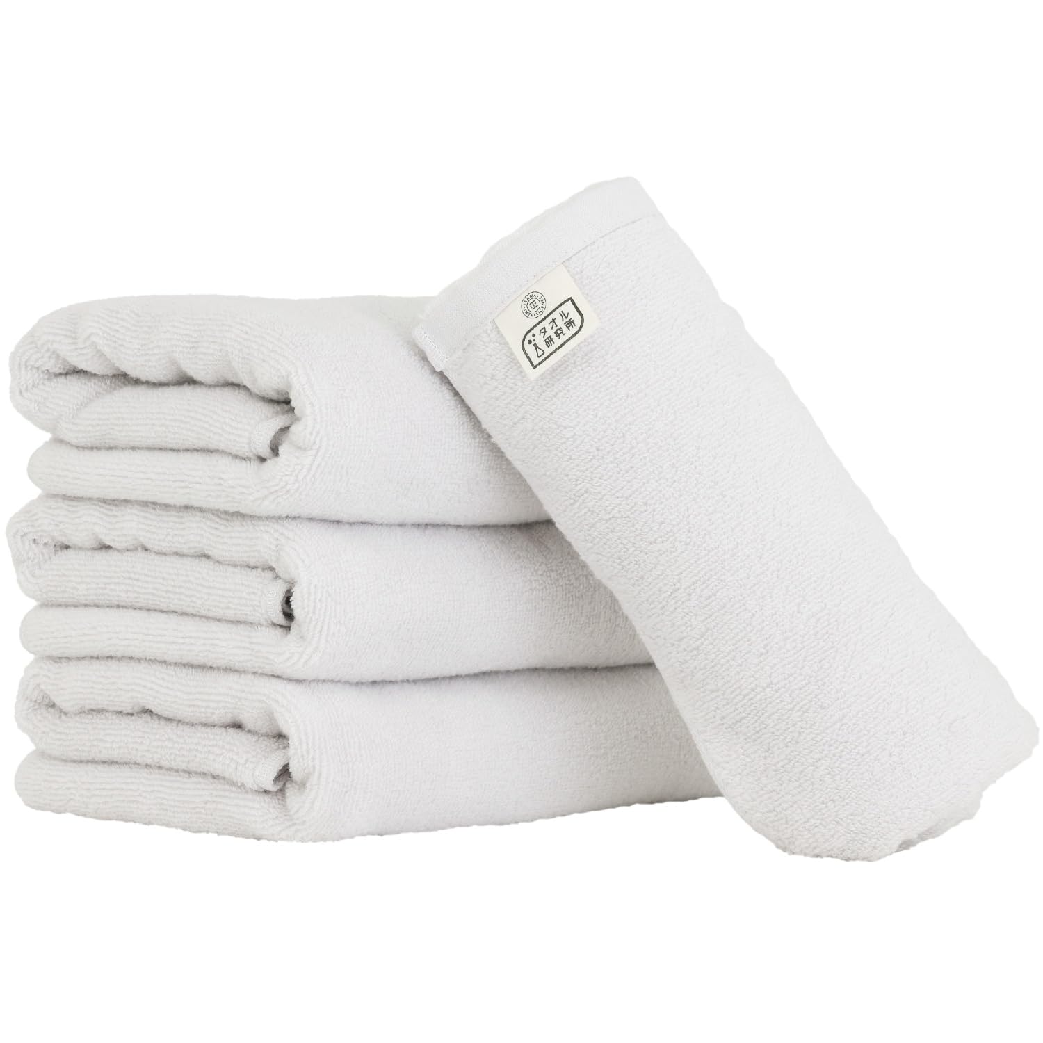

Towel Laboratory Bath Light Set of Fast JapanTechnology [Air Softness] #027 Towels, Gray, 4, Fluffy, Soft, Medium-Weight, Volume, Lightweight,