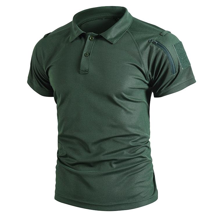 Quick-drying Lapel Loose-fitting Short-sleeved Polo Shirt Outdoor Sports Polo Shirt Short-sleeved T-shirt M армия зеленый
