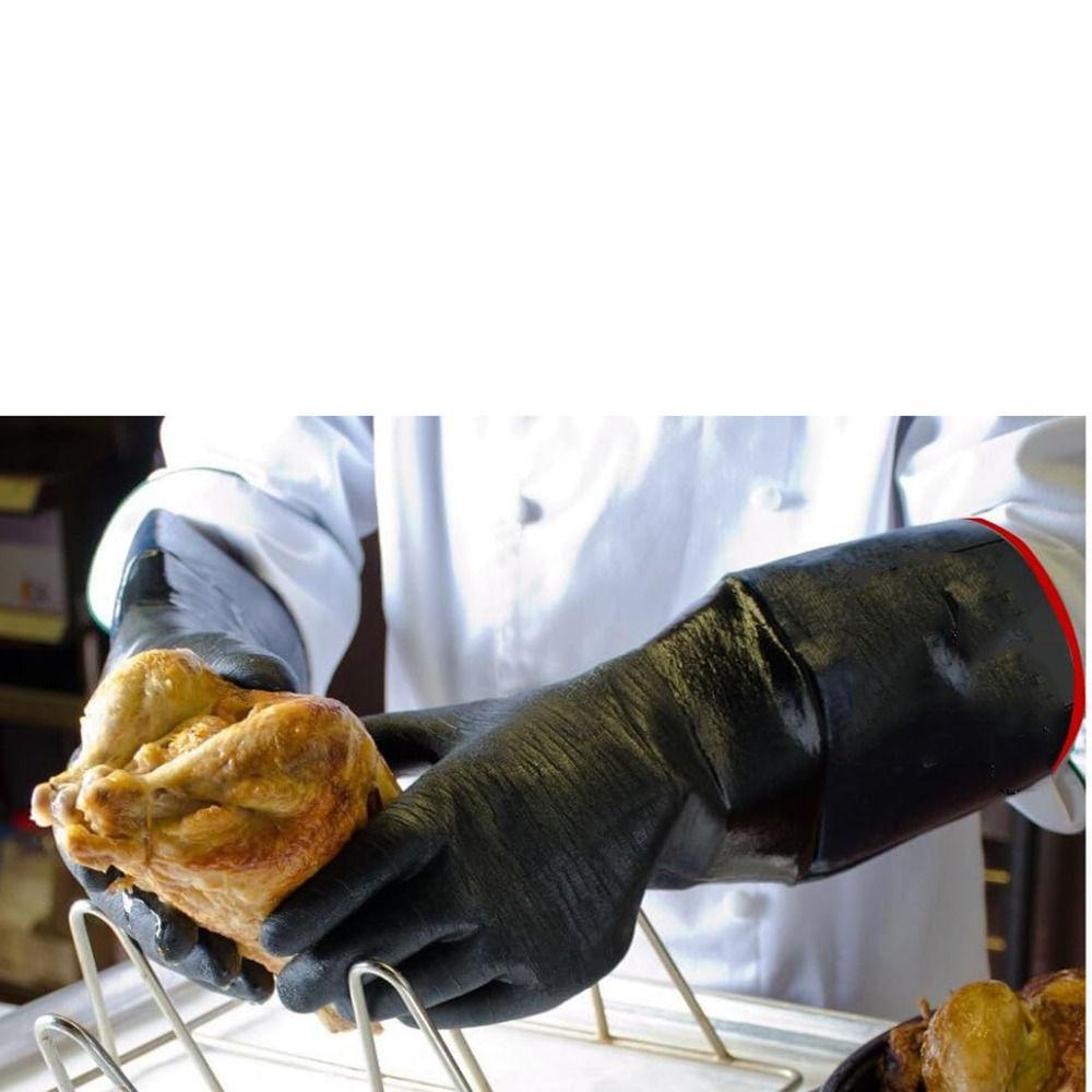 Waterproof BBQ Gloves Oil Resistant Grill Gloves Easy to Clean Oven Mitts  Grilling
