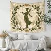 VIKAMA New Art Style Moon God Artemis Tapestry Olive Branch and Leaf Renovation Shooting Background Atmosphere Room Decoration