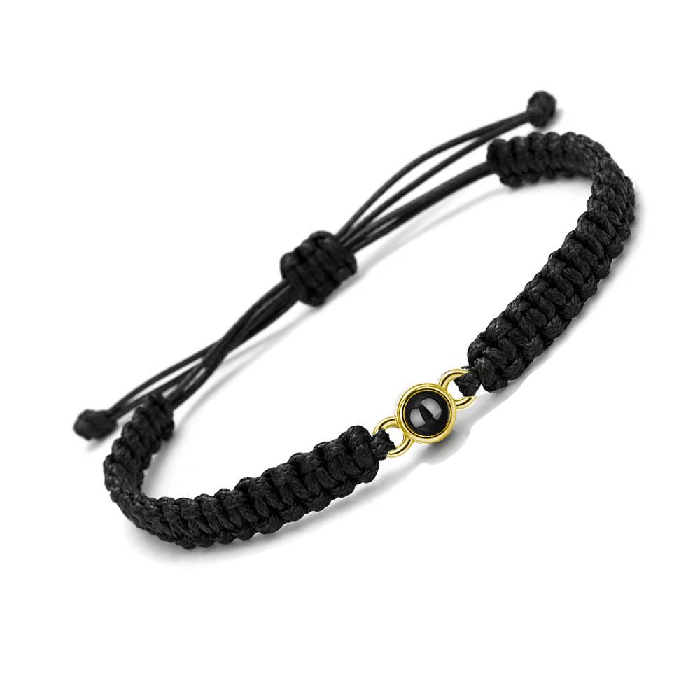 Custom Photo Bracelet with Photo Projection Hand Woven Personalized Photo Projection Bracelet Memory Bracelet Photo Wholesale