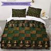 Chess Pattern Bedding Uilt Set Uilt Cover Pillowcase Home Decoration Birthday Gift (1 * Duvet Cover + 2 * Pillowcase Without Core)