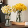 Künstliche Blume Osterglocke Seidenblumen Strauß, Frühlingsblume Kunstseide Blumenarrangement, Dekorative Akzente für Zuhause und Büro