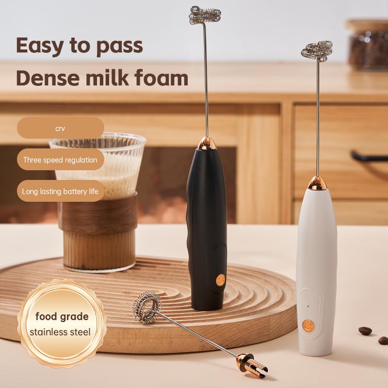 Kabelloser Milchaufschäumer, Handlicher Elektrischer Schneebesen, für Perfekten Cappuccino, Matcha, Hafermilch, Suppe, Eier, Tragbare Küche, Backwerkzeug, Geschenk für Kaffeeliebhaber