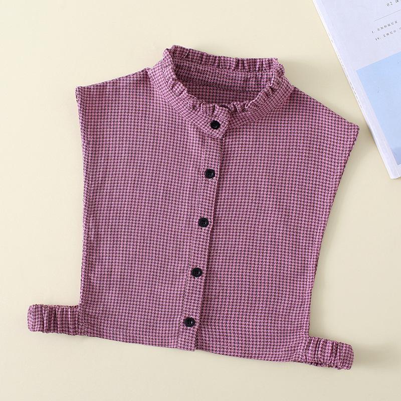 Women Cotton Printed Detachable Lapel Fake Collar Shirt White Ruffles False Collar Woman Removable False Blouse Nep Kraagie