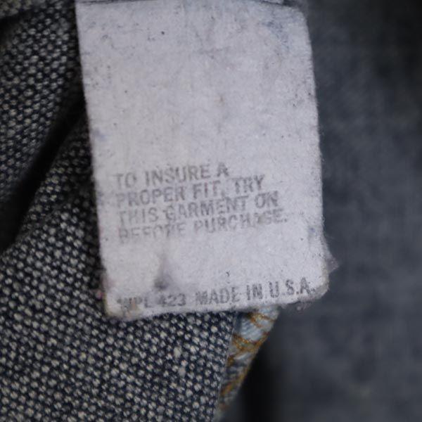 Levi's Made In USA Orange Tag Long Sleeve Denim Jacket Zen System Jeans Men's Used