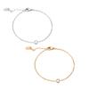 Stainless Steel Women's Diamond-Inlaid Adjustable Titanium Bracelet
