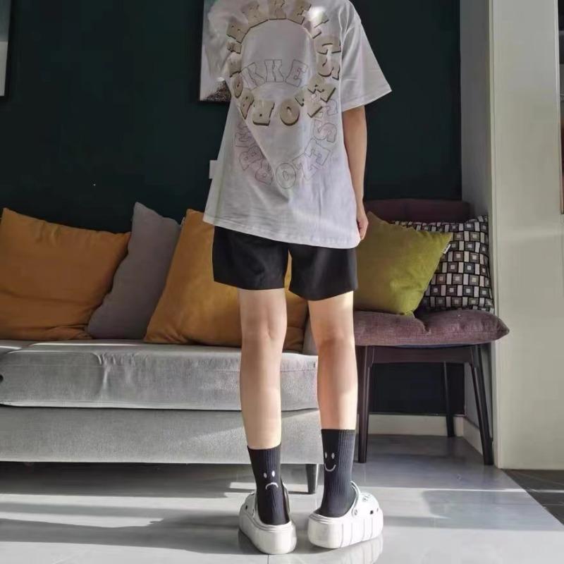 New Tide Brand Behind Crying Face A B Socks Creative Funny Sports Pure Color Couples Socks Tide Cotton Socks Men Women