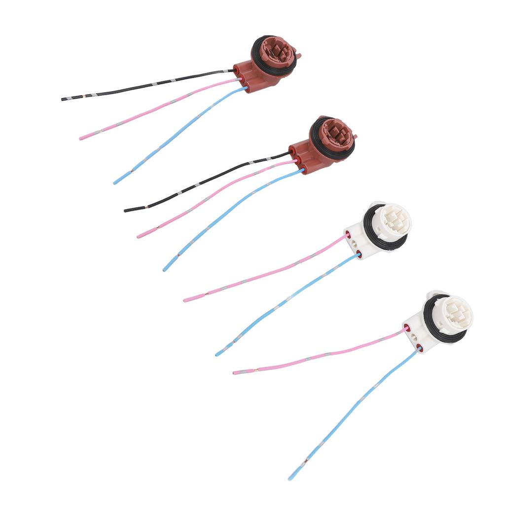 4 Packs Tail Light Socket Pre Wired DC12 to 24V 3156 3157 Taillight Bulb Socket Holder for Montan