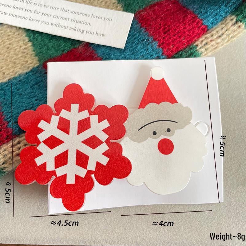2024 Christmas Santa Claus & Tree Hair Clip for Kids – Festive Duckbill Hair Accessory